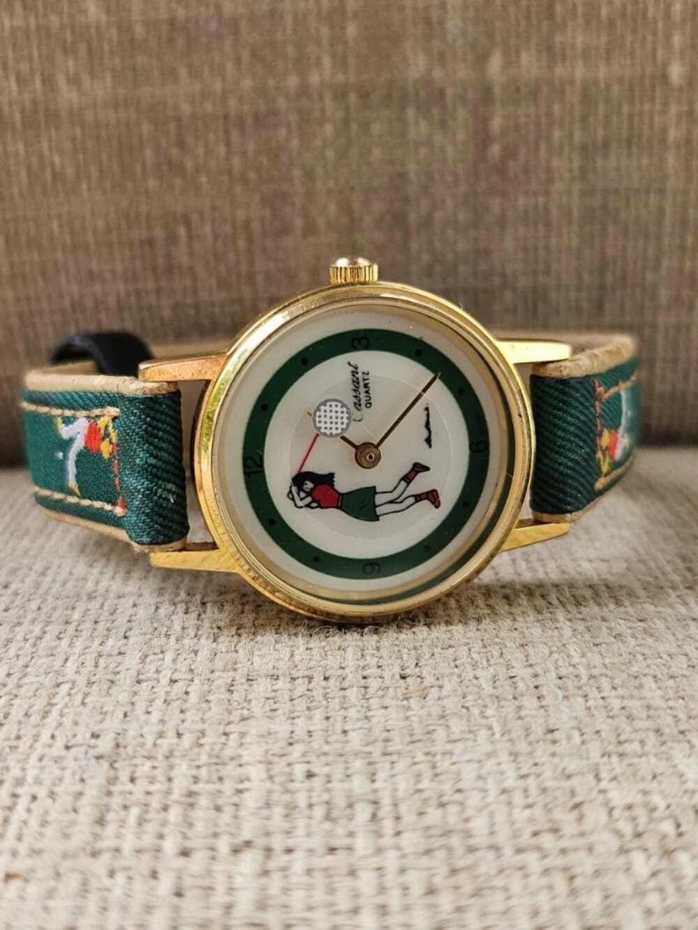 Vintage Cassant Quartz Wristwatch Ladies Golf Face Orbit Second Hand Watch - Picture 5 of 10